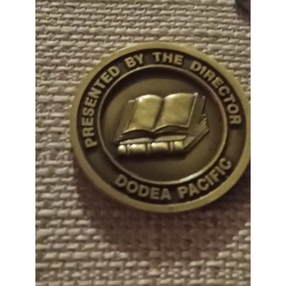 Dodea Pacific Challenge Coin Director DoD Defense Schools Globe Brush